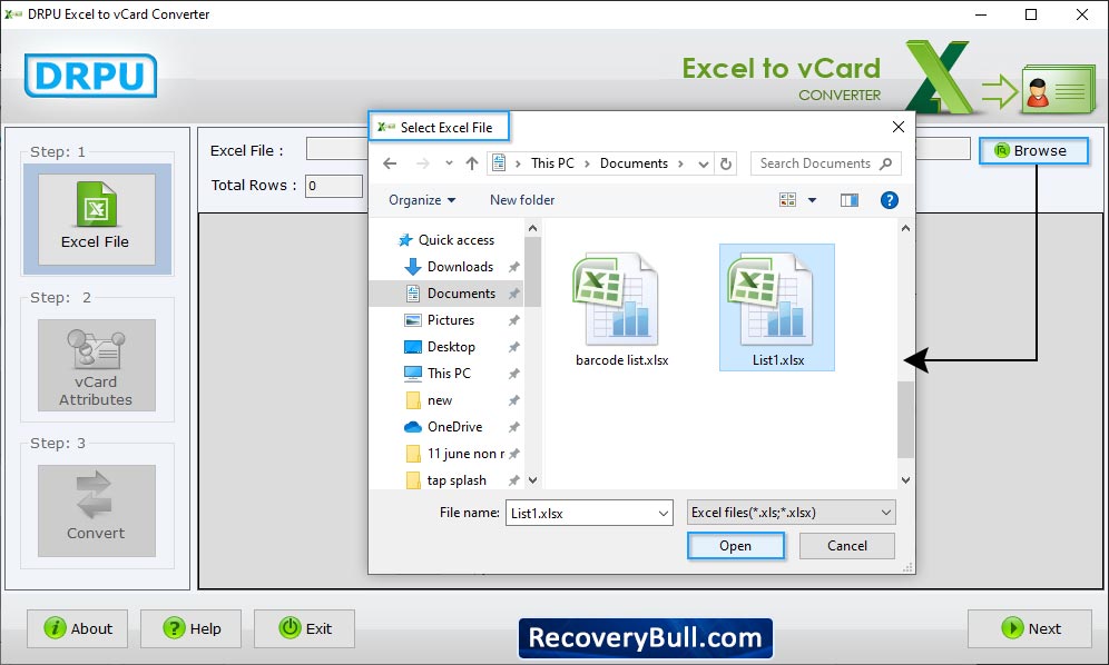 Excel to Windows Contacts Converter Software