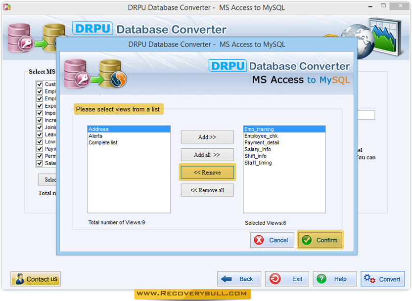 MS Access to MySQL Database Converter